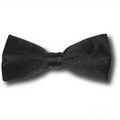 Solid Black Satin Bow Tie